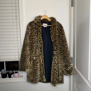 Faux fur brand new cheetah print coat